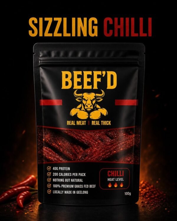 BEEF'D Jerky — Sizzling Chilli (100g)